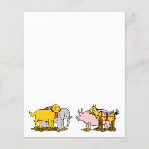 Antieke Speelhond, Paard, Varken, Olifant Flyer