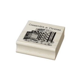 Antieke spelborden en spelletjes tekeningen rubberstempel