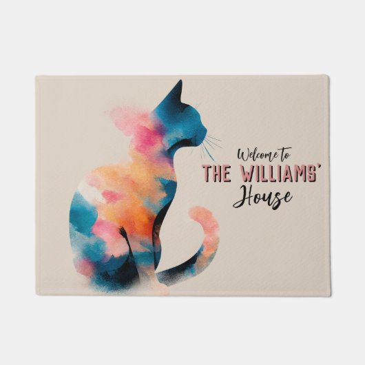 Antieke Sphynx Kat Moeder Plat Verwarmings Cadeau Deurmat (Voorkant)
