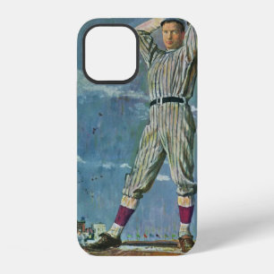 Antieke sport honkbal, werper in honkbalwedstrijd iPhone 12 hoesje