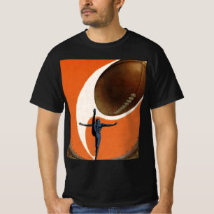 Antieke sport, voetballer die de bal trapt t-shirt