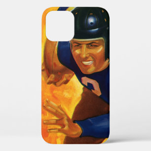 Antieke sport voetbalspeler quarterback hardloper Case-Mate iPhone case