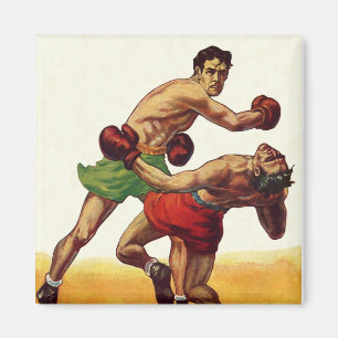 Antieke sportboksen, boksers in een gevecht magneet