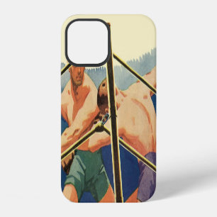 Antieke sportboksen, boksers tijdens een wedstrijd iPhone 12 hoesje