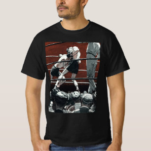 Antieke sportboksen, boksers vechten in de ring t-shirt