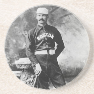 Antieke sportfoto, Boston-honkbalspeler Zandsteen Onderzetter