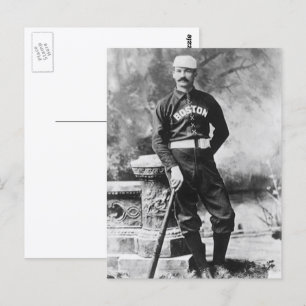 Antieke sportfoto, honkbalspeler uit Boston Briefkaart