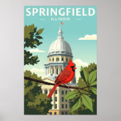 Antieke Springfield Illinois Poster (Voorkant)
