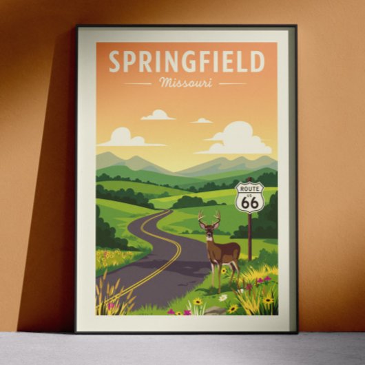 Antieke Springfield Missouri Poster