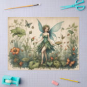 Antieke Sprookjes Bloem Vlinder Ontwerp Tissuepapier (Craft)