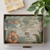 Antieke Sprookjes Bloem Vlinder Ontwerp Tissuepapier (Geschenk)