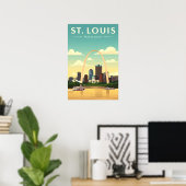 Antieke St. Louis Missouri Poster (Thuiskantoor)