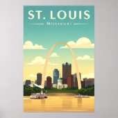 Antieke St. Louis Missouri Poster (Voorkant)