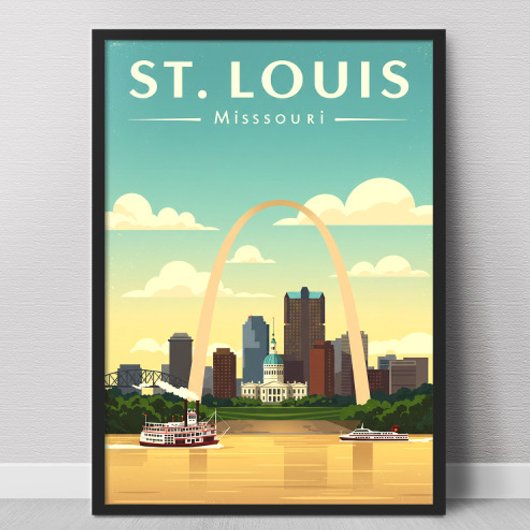 Antieke St. Louis Missouri Poster