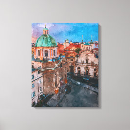 Antieke stad canvas afdruk