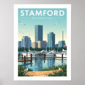 Antieke Stamford Connecticut Poster (Voorkant)