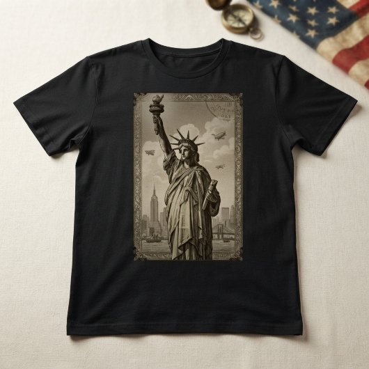 Antieke Statue of Liberty T-shirt