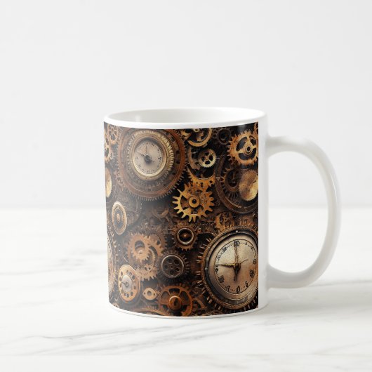 Antieke Steampunk Koffiemok (Rechts)