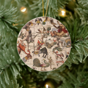 Antieke sterrenkaart van Backer en Broen Keramisch Ornament