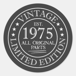 Antieke sticker uit 1975