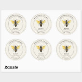 Antieke stijl Bij Honing Pot label (Vel)