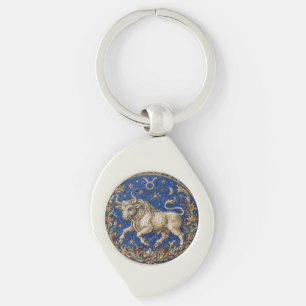 Antieke stijl mozaïek Zodiac Stier  Sleutelhanger