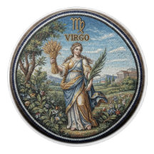 Antieke stijl mozaïek Zodiakus Maagd
