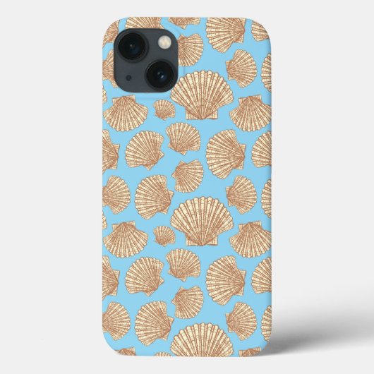 Antieke Stijl Zeeschelp Patroon Case-Mate iPhone Case (Achterkant)