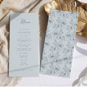 Antieke Stofblauwe Menu