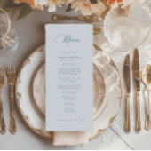 Antieke Stofblauwe Menu