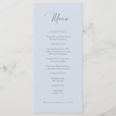 Antieke Stofblauwe Menu (Voorkant)