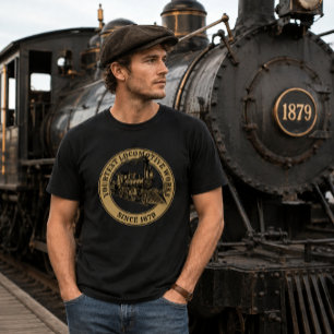 Antieke Stoomlocomotief Trein uit het Victoriaans T-shirt