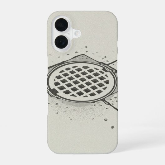 Antieke Straat Afvoerdeksel iPhone 16 Hoesje (Achterkant)