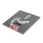 Antieke strip Uncle Sam Tegeltje (Zijkant)