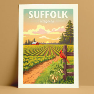 Antieke Suffolk Virginia Briefkaart