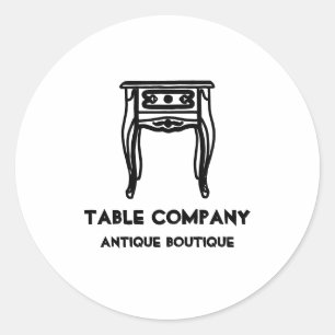 Antieke Tafel uit het Verleden Ronde Sticker