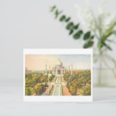 Antieke Taj Mahal Briefkaart (Staand voorkant)