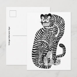 Antieke talisman tijger briefkaart