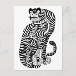 Antieke talisman tijger  briefkaart