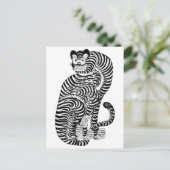 Antieke talisman tijger briefkaart (Staand voorkant)