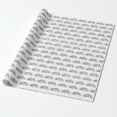 Antieke tandemfiets cadeaupapier (Uitgerold)