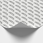 Antieke tandemfiets cadeaupapier (Hoek)