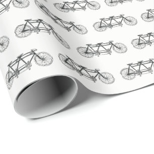 Antieke tandemfiets cadeaupapier