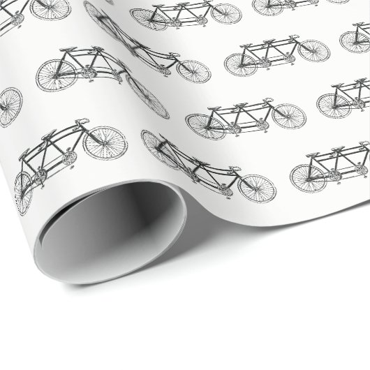 Antieke tandemfiets cadeaupapier (Rol Hoek)