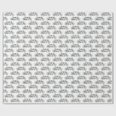 Antieke tandemfiets cadeaupapier (Vlak)