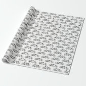 Antieke tandemfiets cadeaupapier (Uitgerold)