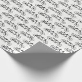 Antieke tandemfiets cadeaupapier (Hoek)
