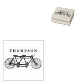 Antieke tandemfiets / naam tandemfiets rubberstempel (Gestempeld)