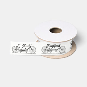 Antieke tandemfiets satijnen lint