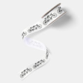 Antieke tandemfiets satijnen lint (Achterkant)